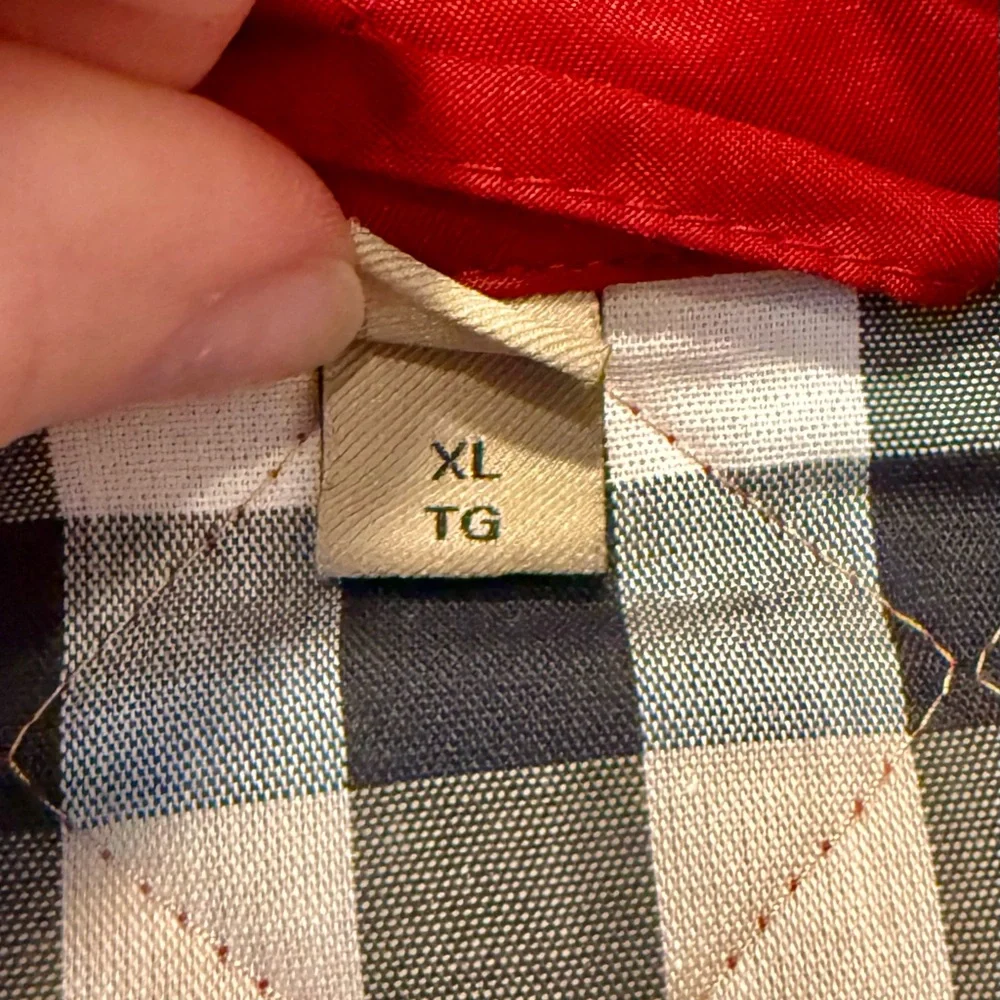 Burberry Quilted Jacket Red Classic Nova Plaid Check Lining Size XL - Picture 10 of 15